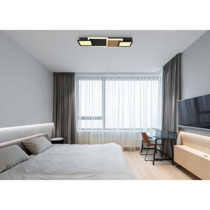 Globo 67279-30 - LED-kattovalaisin CAROLINE LED/30W/230V 25x71,5 cm beige/musta