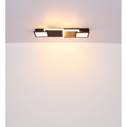 Globo 67279-30 - LED-kattovalaisin CAROLINE LED/30W/230V 25x71,5 cm beige/musta