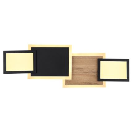 Globo 67279-30 - LED-kattovalaisin CAROLINE LED/30W/230V 25x71,5 cm beige/musta