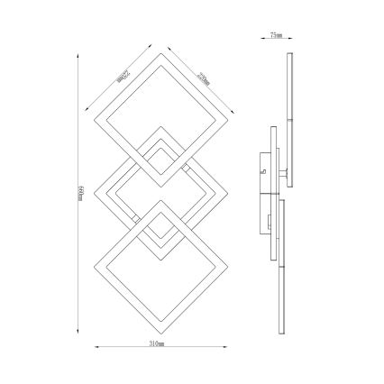 Globo - LED Pinta-asennettava kattokruunu LED/30W/230V