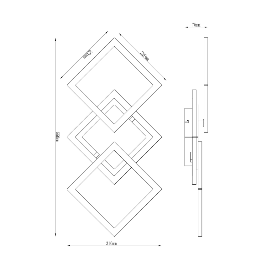 Globo - LED Pinta-asennettava kattokruunu LED/30W/230V