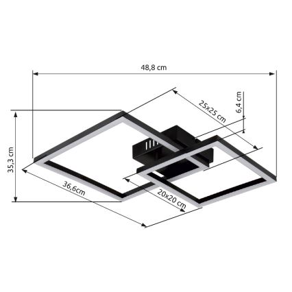 Globo - LED-kattovalaisin LED/20W/230V 3000K
