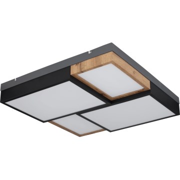 Globo 67286-50 - LED-kattovalaisin GUNDI LED/50W/230V 60x60 cm ruskea/musta