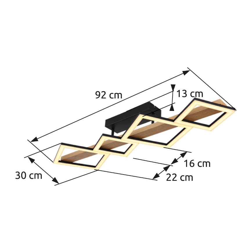 Globo - LED-kattovalaisin LED/35W/230V 3000K ruskea