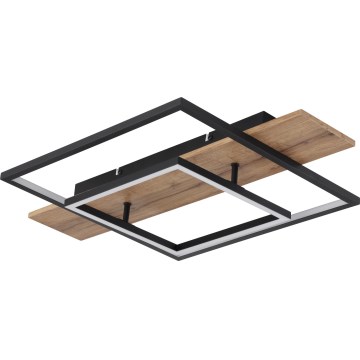 Globo 67289D - LED-himmennettävä kattovalaisin VANNI LED/24W/230V 40x60 cm ruskea/musta