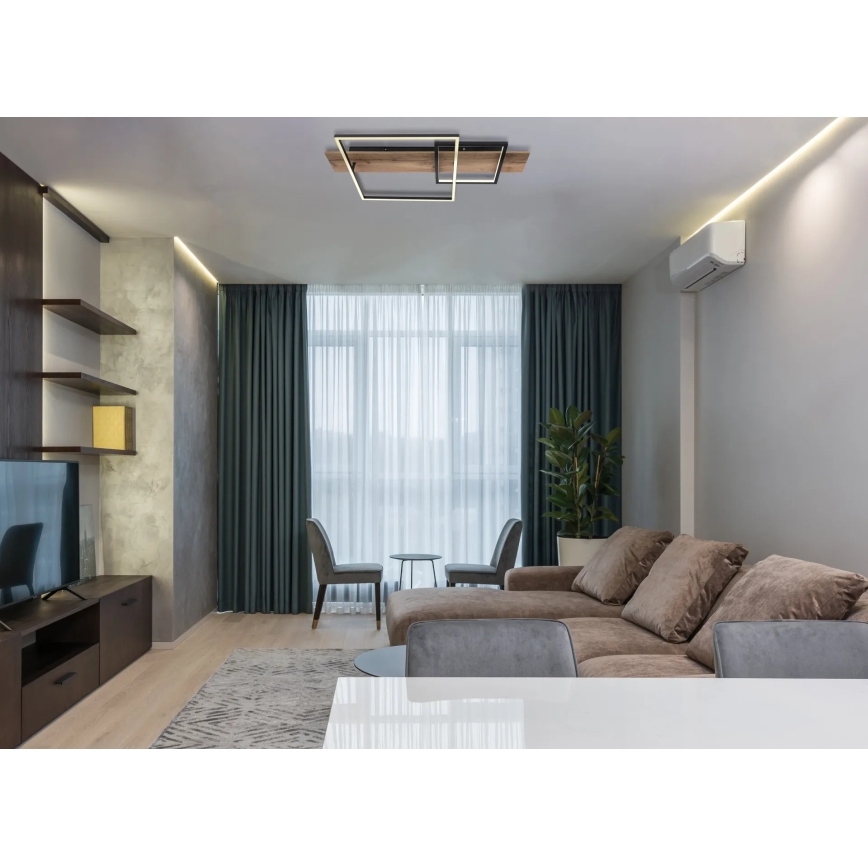 Globo 67289D1 - LED-kattovalaisin VANNI LED/24W/230V 40x75 cm ruskea/musta