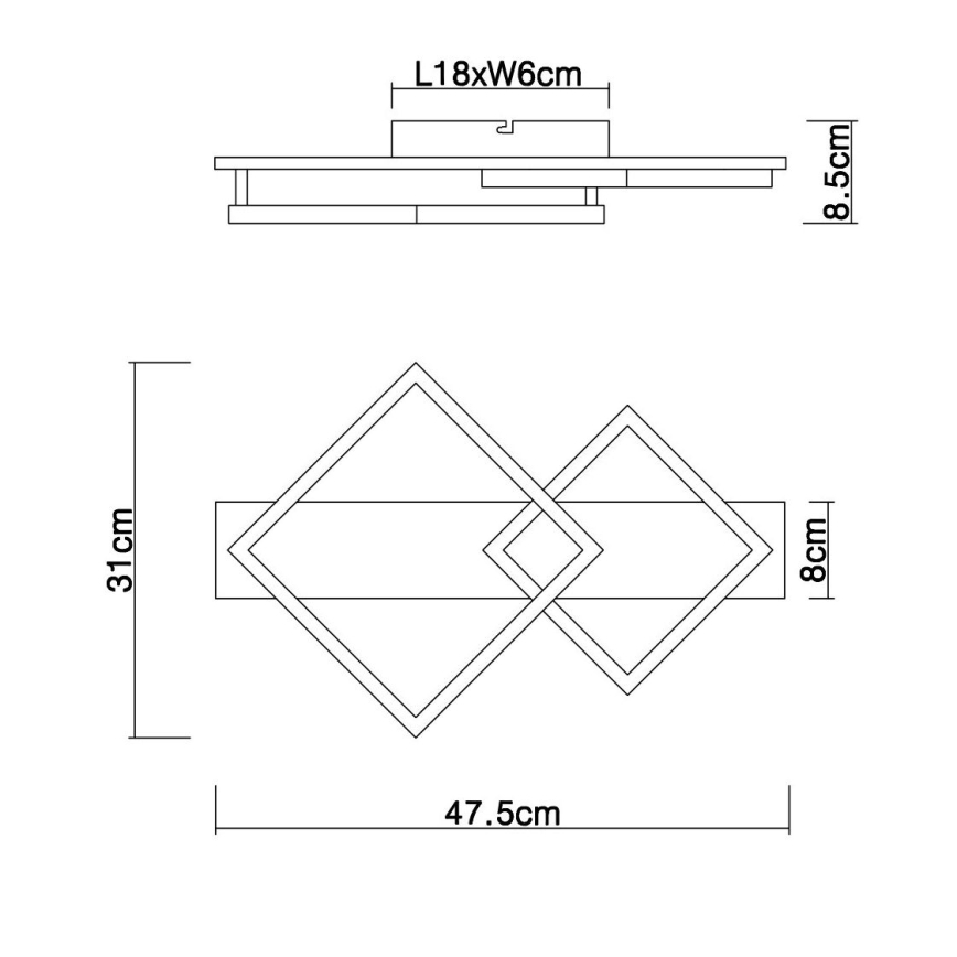 Globo - LED-kattovalaisin LED/18W/230V