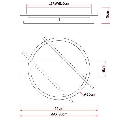 Globo - LED-kattovalaisin LED/32W/230V
