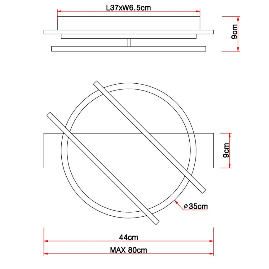 Globo - LED-kattovalaisin LED/32W/230V