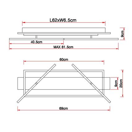 Globo - LED-kattovalaisin LED/32W/230V