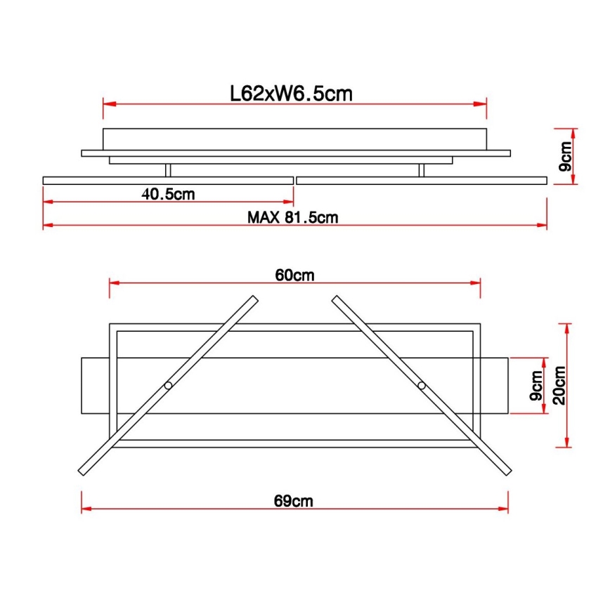 Globo - LED-kattovalaisin LED/32W/230V