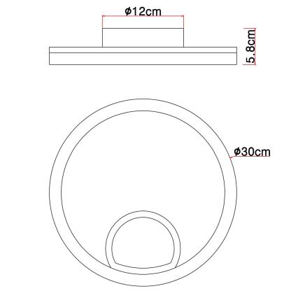 Globo - LED-kattovalaisin LED/12W/230V