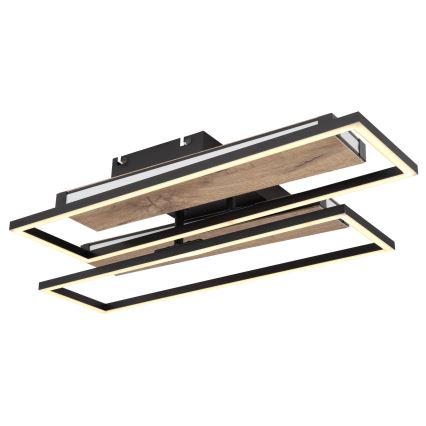 Globo 67299D1 - LED-kattovalaisin COLLI LED/48W/230V 52x60 cm ruskea/musta