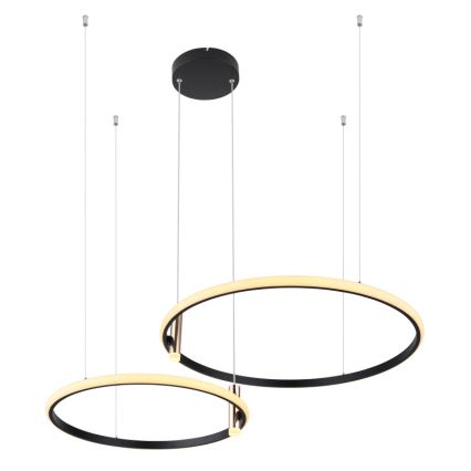 Globo - Himmennettävä LED-kattokruunu johdossa LED/55W/230V 2700-6000K musta + kauko-ohjaus