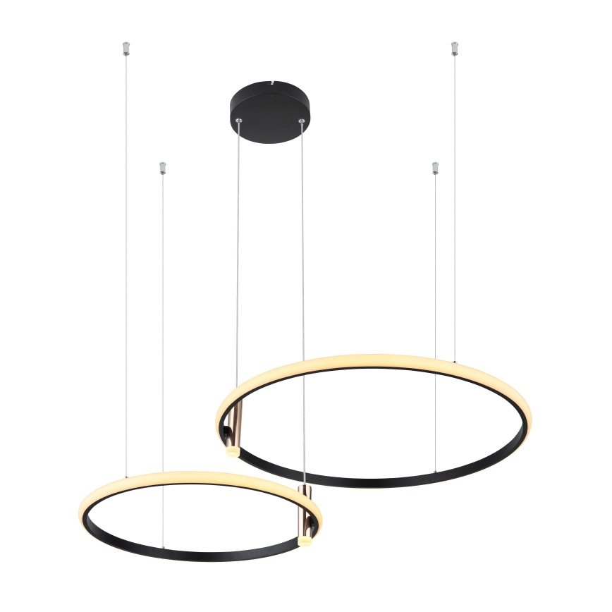 Globo - Himmennettävä LED-kattokruunu johdossa LED/55W/230V 2700-6000K musta + kauko-ohjaus