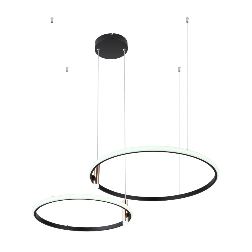 Globo - Himmennettävä LED-kattokruunu johdossa LED/55W/230V 2700-6000K musta + kauko-ohjaus