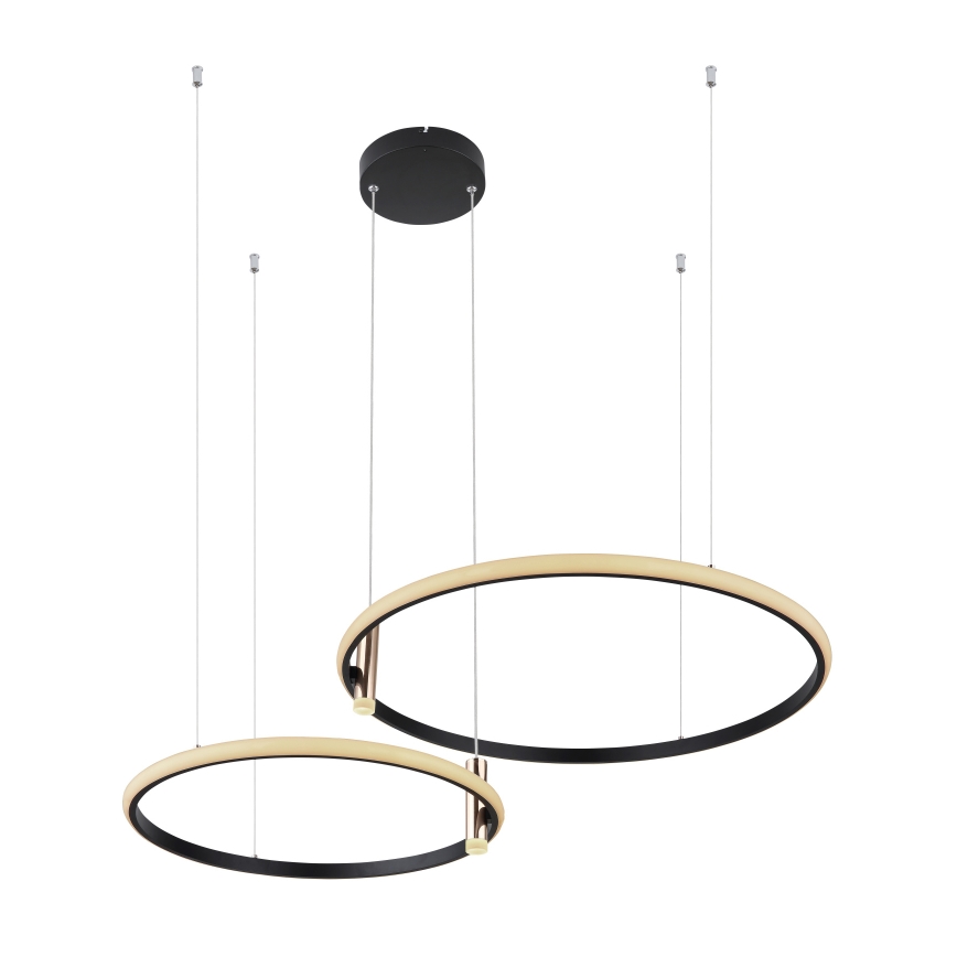 Globo - Himmennettävä LED-kattokruunu johdossa LED/55W/230V 2700-6000K musta + kauko-ohjaus
