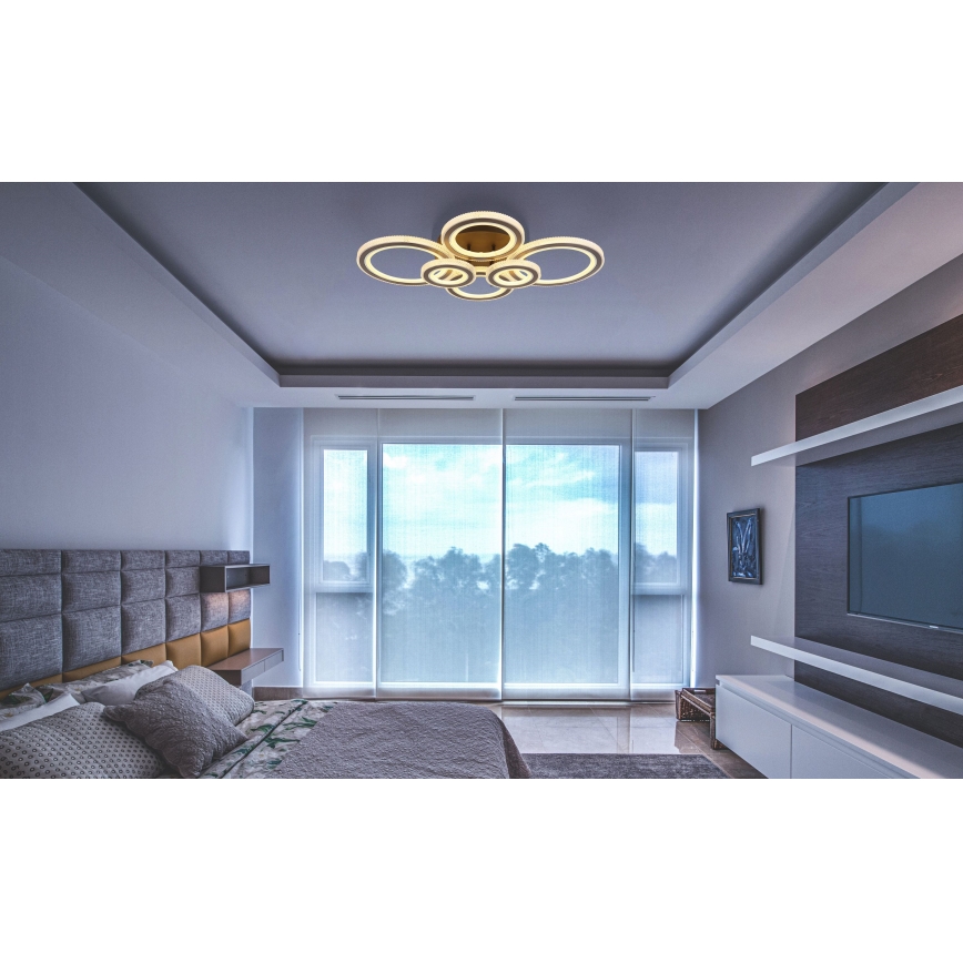 Globo - Himmennettävä LED-kattovalaisin LED/60W/230V 2700-6000K 56x78 cm antrasiitti + kauko-ohjaus