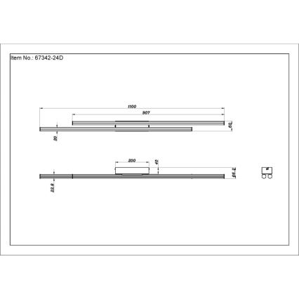 Globo - LED-kattovalaisin LED/24W/230V 3000K musta