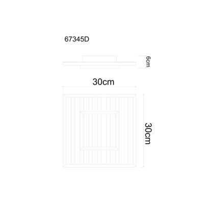 Globo - LED-kattovalaisin LED/18W/230V 3000K 30x30 cm