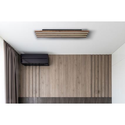 Globo - LED-kattovalaisin LED/30W/230V 3000K 80x20 cm puu
