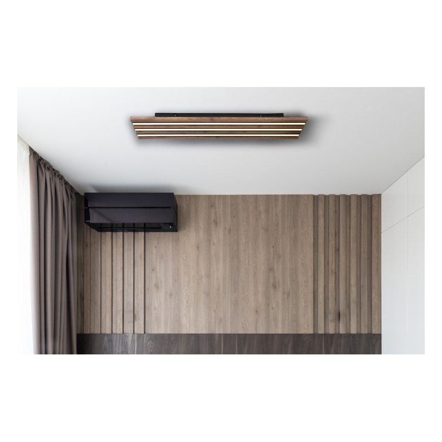Globo - LED-kattovalaisin LED/30W/230V 3000K 80x20 cm puu
