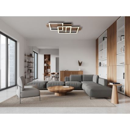 Globo - LED-kattovalaisin LED/24W/230V 3000K 33x58 cm ruskea/musta