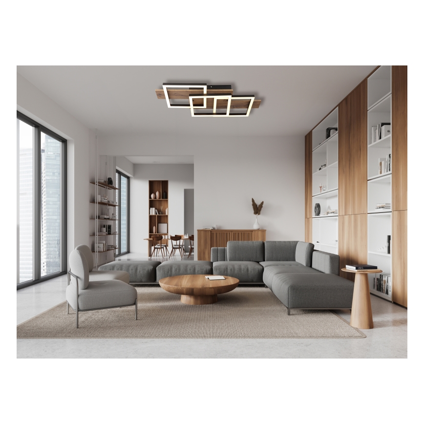 Globo - LED-kattovalaisin LED/24W/230V 3000K 33x58 cm ruskea/musta