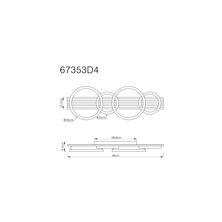 Globo - LED-kattovalaisin LED/30W/230V 3000K 30x86 cm