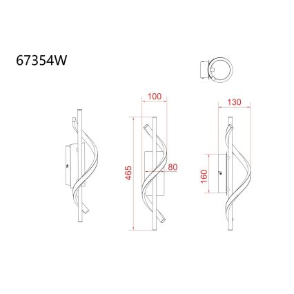 Globo - LED-seinävalaisin LED/12,5W/230V 3000K
