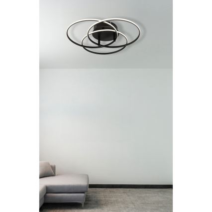 Globo - LED-kattovalaisin LED/40W/230V 4000K halkaisija 45,6 cm musta