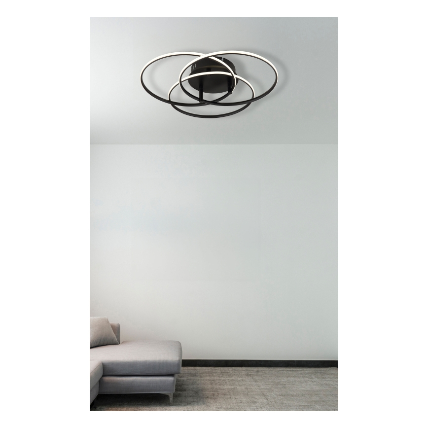 Globo - LED-kattovalaisin LED/40W/230V 4000K halkaisija 45,6 cm musta