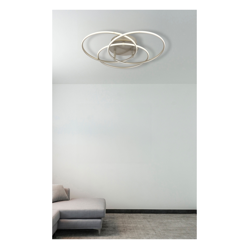 Globo - LED-kattovalaisin LED/40W/230V 4000K halkaisija 45,6 cm mattakromi
