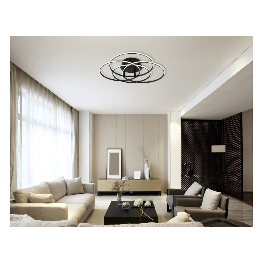 Globo - LED-kattovalaisin LED/55W/230V 4000K halkaisija 51,5 cm musta
