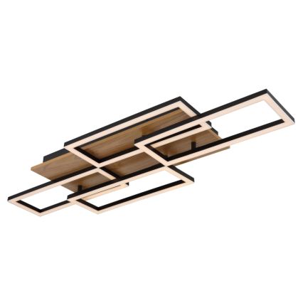 Globo - LED-himennettävä kattovalaisin LED/40W/230V 2700-6500K 32,5x87,5 cm ruskea/musta + kaukosäädin