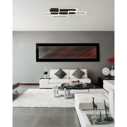 Globo - LED-himmennettävä kattovalaisin LED/40W/230V 2700-6500K 32,5x87,5 cm musta + kaukosäädin