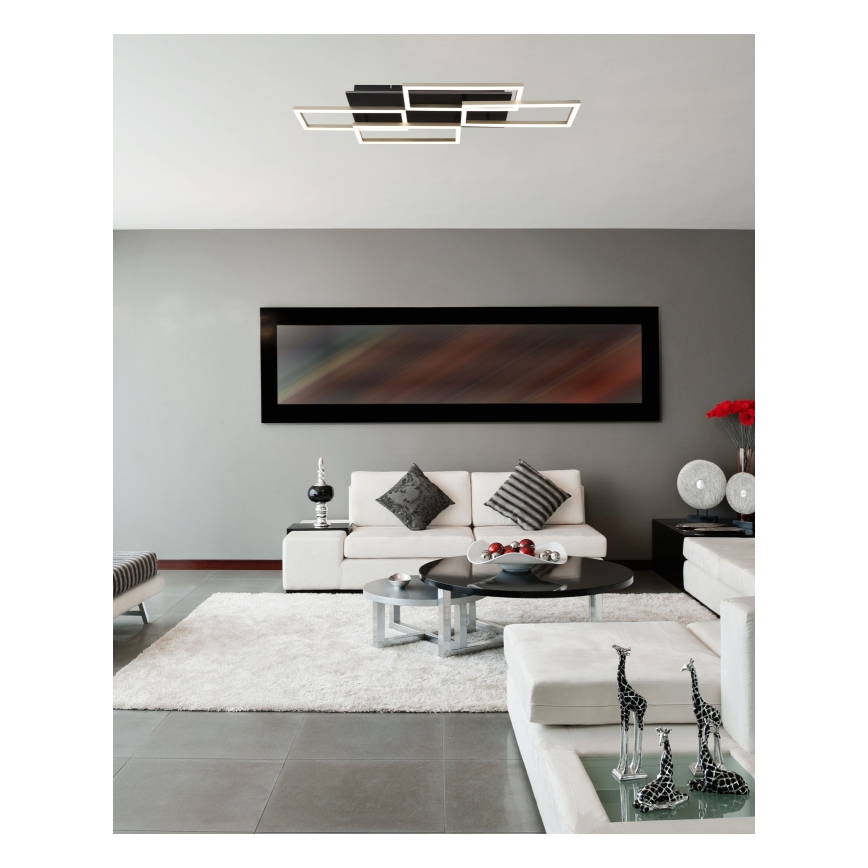 Globo - LED-himmennettävä kattovalaisin LED/40W/230V 2700-6500K 32,5x87,5 cm musta + kaukosäädin