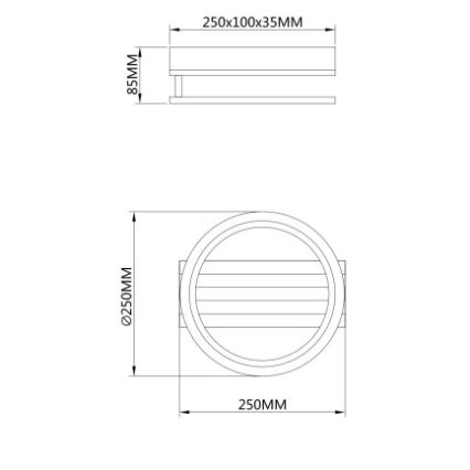 Globo - LED-kattovalaisin LED/10W/230V 3000/4200/600K 25x25 cm