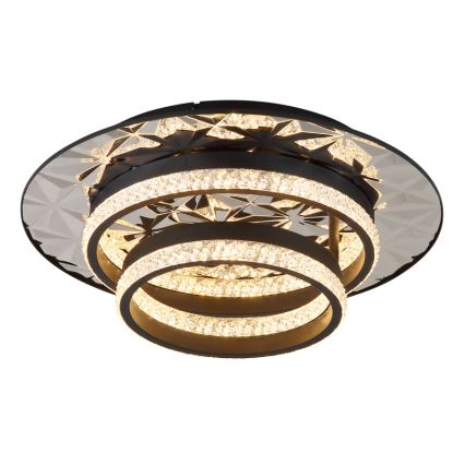 Globo - LED-kattovalaisin LED/24W/230V 3000K 40x50,5 cm musta/kiiltävä kromi