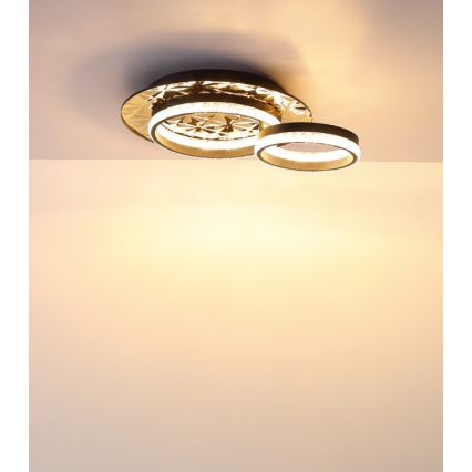 Globo - LED-kattovalaisin LED/24W/230V 3000K 40x50,5 cm musta/kulta