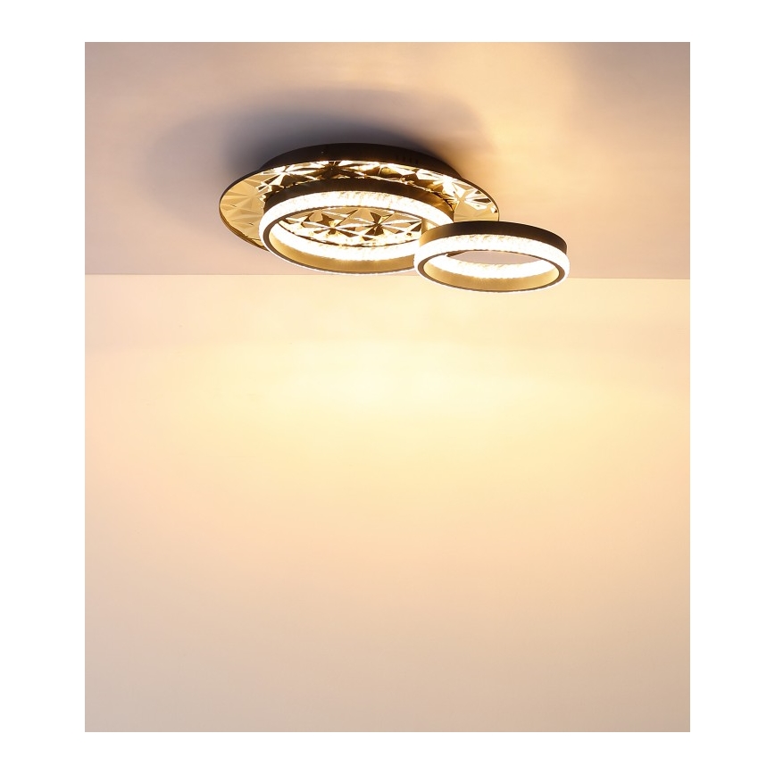 Globo - LED-kattovalaisin LED/24W/230V 3000K 40x50,5 cm musta/kulta