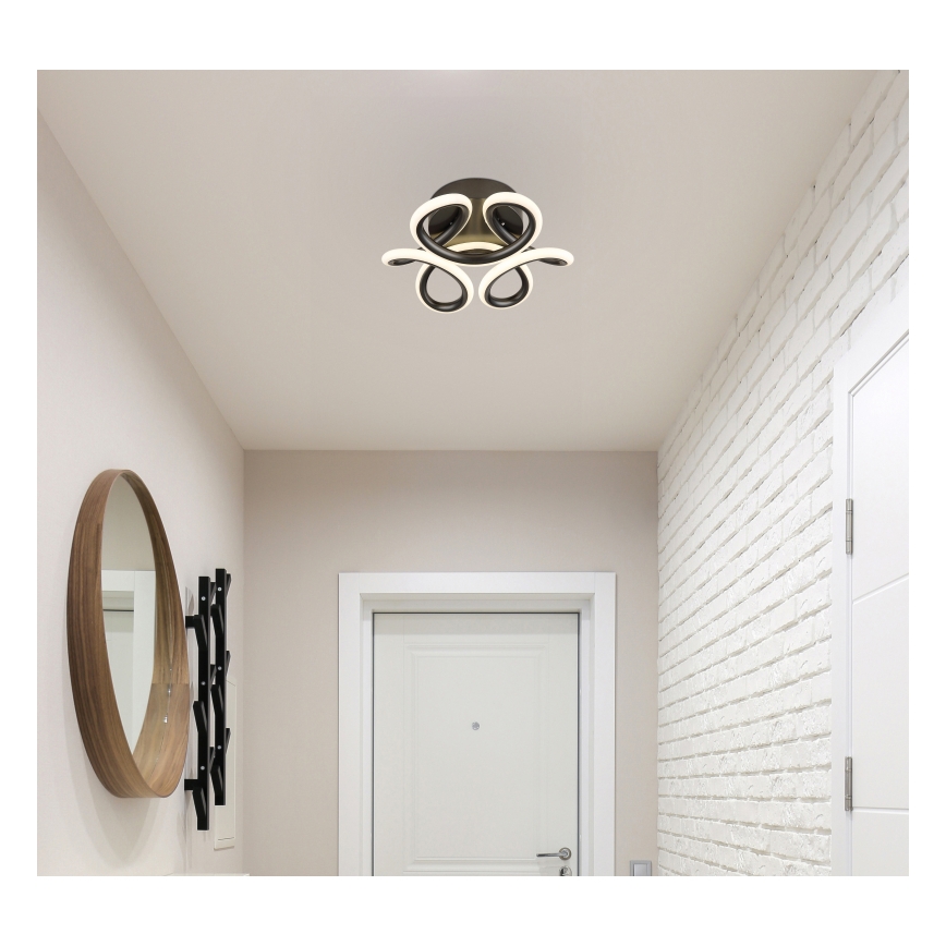 Globo - LED-kattovalaisin LED/24W/230V 2700/4000/6000K halkaisija 26 cm musta