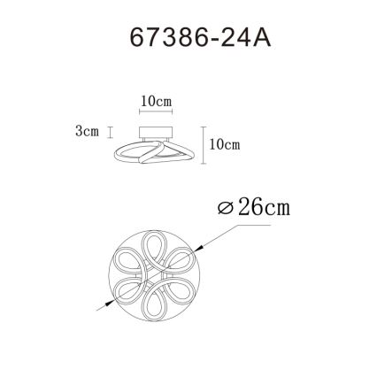 Globo - LED-kattovalaisin LED/24W/230V 2700/4000/6000K halkaisija 26 cm musta