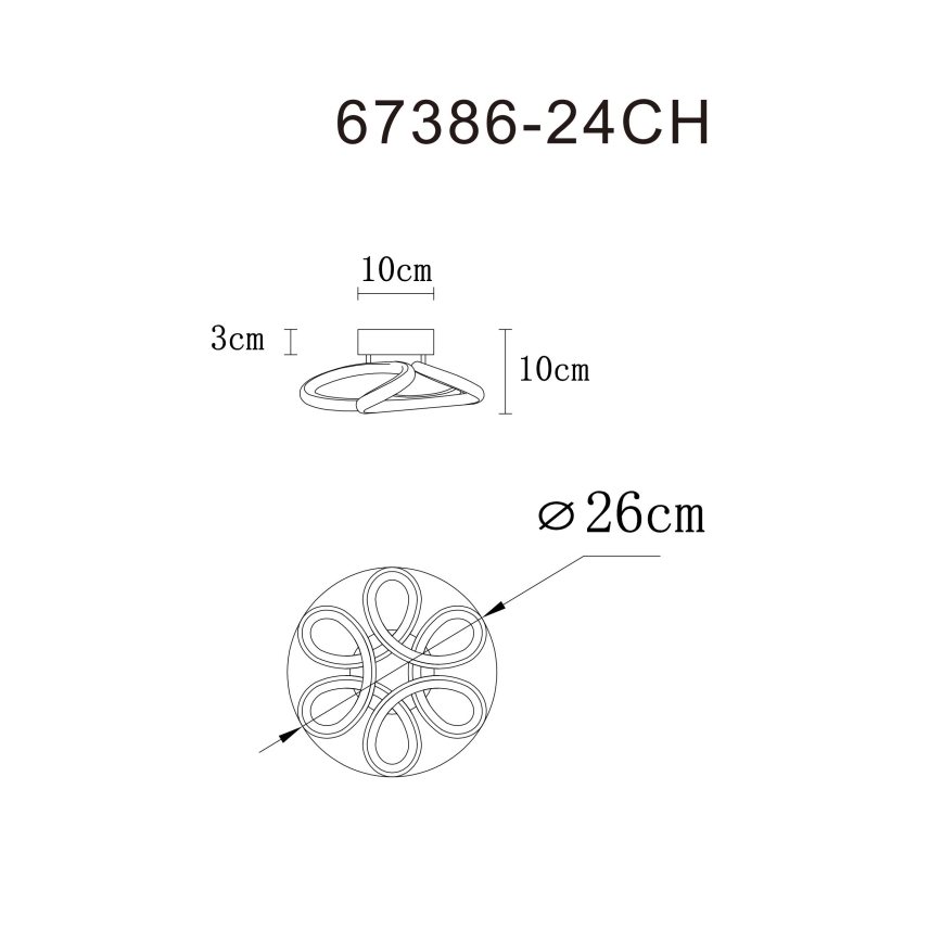 Globo - LED-kattovalaisin LED/24W/230V 2700/4000/6000K halkaisija 26 cm kulta
