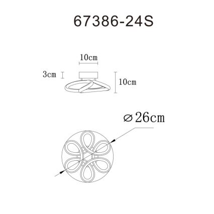 Globo - LED-kattovalaisin LED/24W/230V 2700/4000/6000K halkaisija 26 cm mattakromi