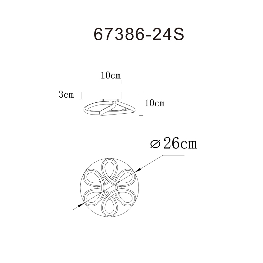Globo - LED-kattovalaisin LED/24W/230V 2700/4000/6000K halkaisija 26 cm mattakromi