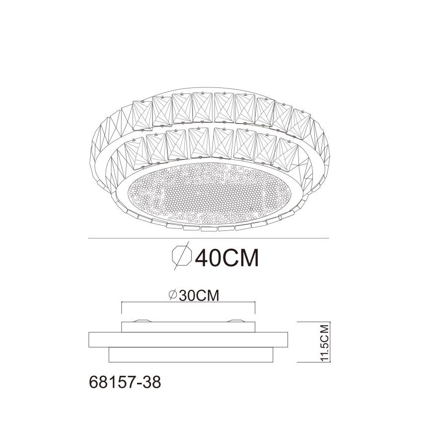 Globo - himmennettävä LED-kattovalaisin LED/38W/230V 2700-6000K halkaisija 40 cm + kaukosäädin