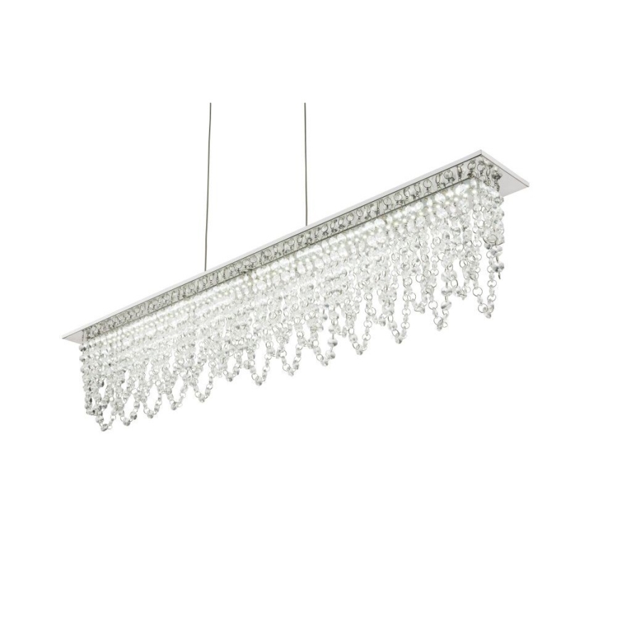 Globo - LED Himmennettävä kristalli kattokruunu johdossa LED/24W/230V 3000-6000K + kauko-ohjaus