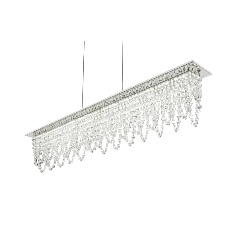 Globo - LED Himmennettävä kristalli kattokruunu johdossa LED/24W/230V 3000-6000K + kauko-ohjaus