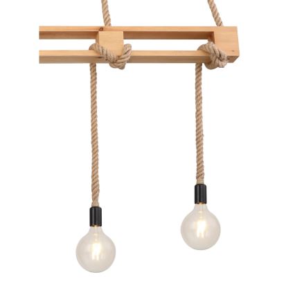 Globo - Kattokruunu johdossa 4xE27/60W/230V mänty
